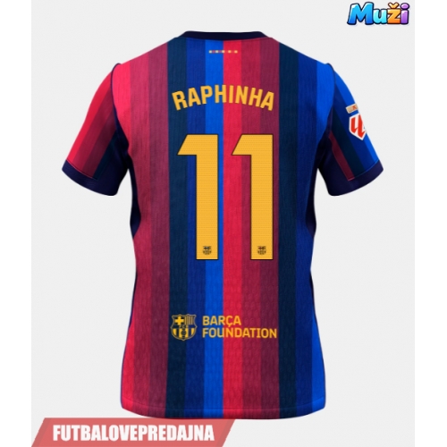 Lacne Muži Futbalové dres Barcelona Raphinha Belloli #11 2026-27 Krátky Rukáv - Domáci